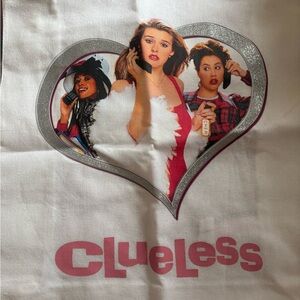 Clueless Themed Tote Bag - White and Pink